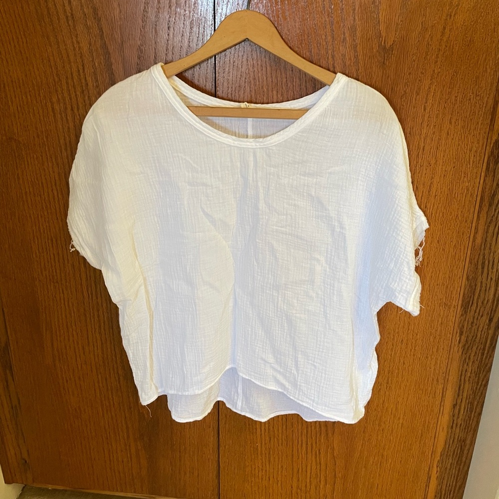 White gauze top
